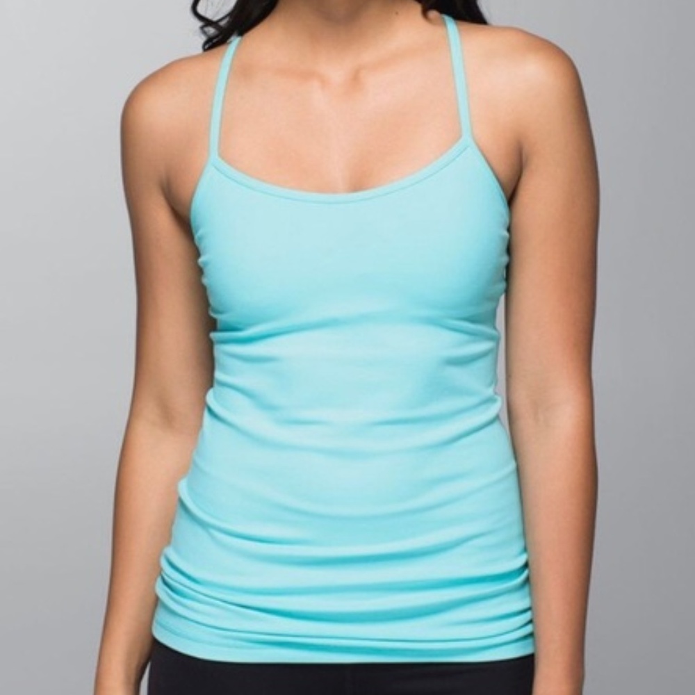 Lululemon Power Y 10 Large Tank Top Angel Blue